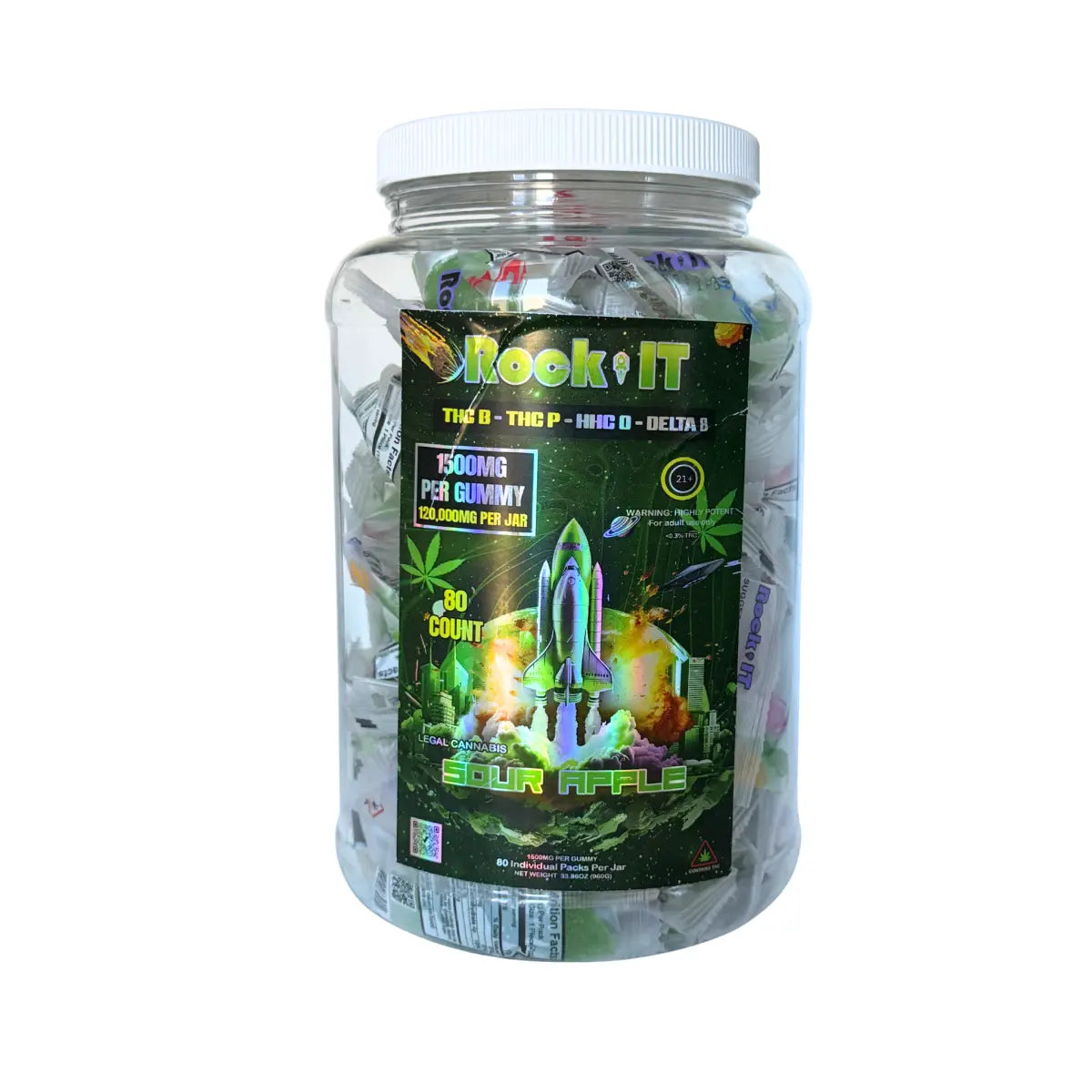 Rock It THC Gummies - 1500mg D8, THC-B, THC-P & HHC-O Infused - Smoke empire