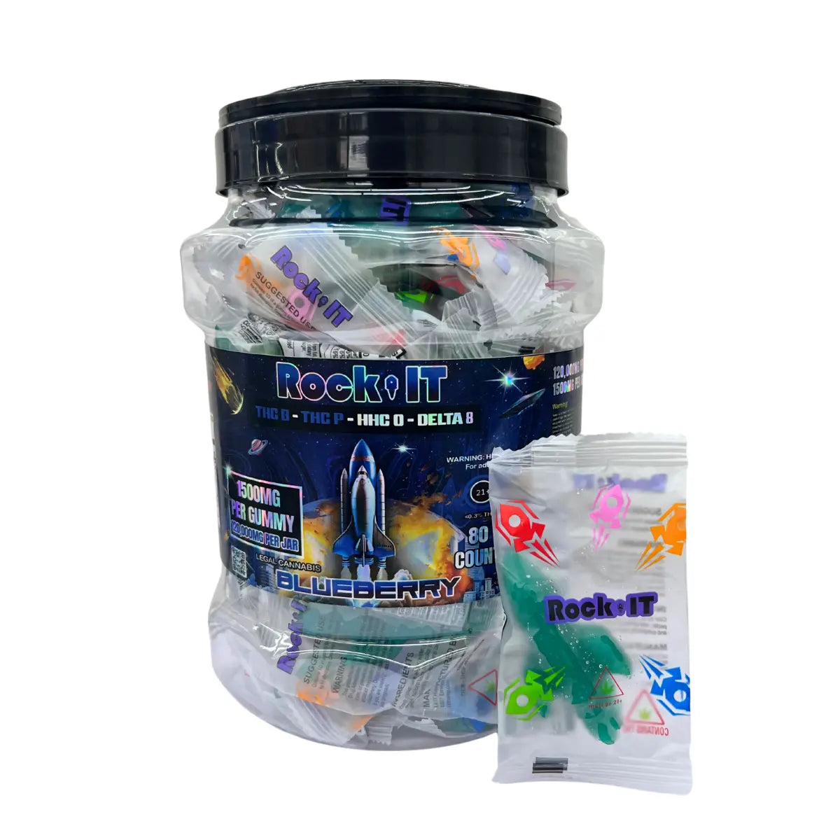 Rock It THC Gummies - 1500mg D8, THC-B, THC-P & HHC-O Infused - Smoke empire