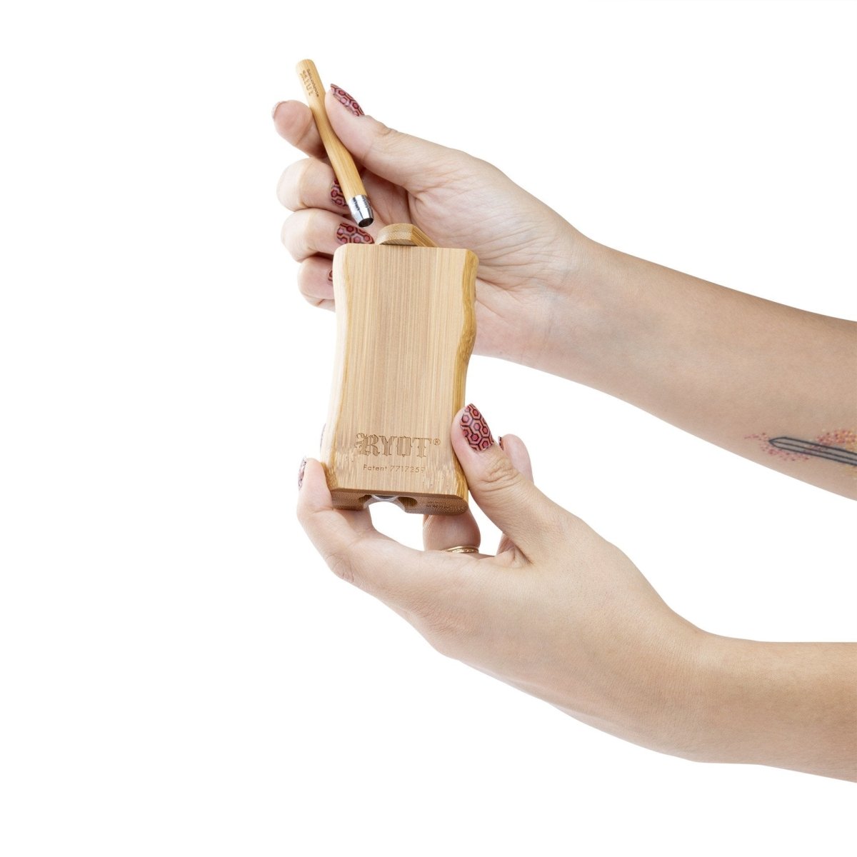 RYOT Wooden Dugout Box w/Matching One-Hitter - Bamboo - Smoke empire
