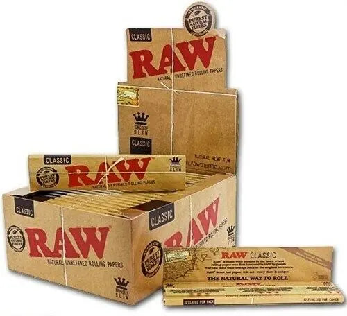 Raw King Size Slim Classic - 50 In Box - Smoke empire