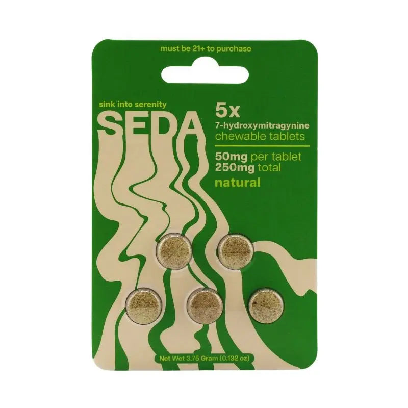 SEDA 7-Hydroxymitragynine Chewable Tablets 5ct 50mg Per Tablet - Smoke empire