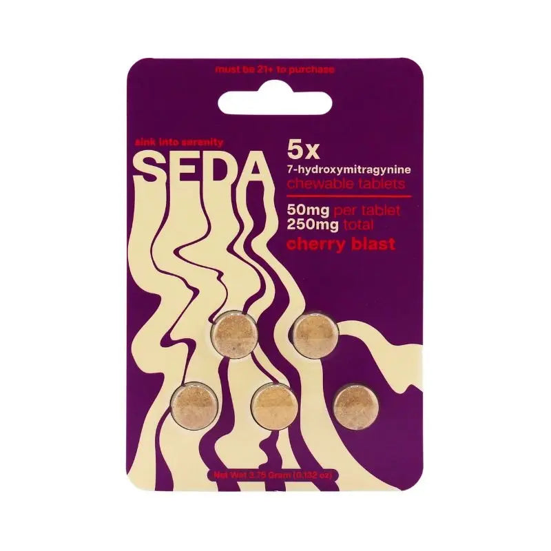 SEDA 7-Hydroxymitragynine Chewable Tablets 5ct 50mg Per Tablet - Smoke empire