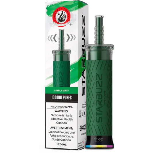 Simply mint - Starbuzz 100k Disposable Shisha Vape - Smoke empire