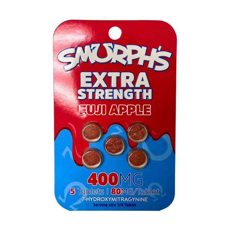 SMURPH'S EXTRA STRENGTH 7-HYDROXYMITRAGYNINE TABLETS 5CT 80MG - FUJI APPLE - Smoke empire
