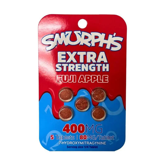 SMURPH'S EXTRA STRENGTH 7-HYDROXYMITRAGYNINE TABLETS 5CT 80MG - FUJI APPLE - Smoke empire