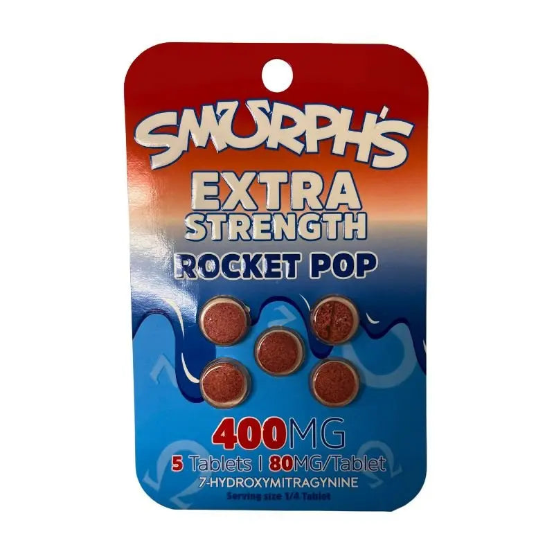 SMURPH'S EXTRA STRENGTH 7-HYDROXYMITRAGYNINE TABLETS 80MG 5CT - ROCKET POP - Smoke empire