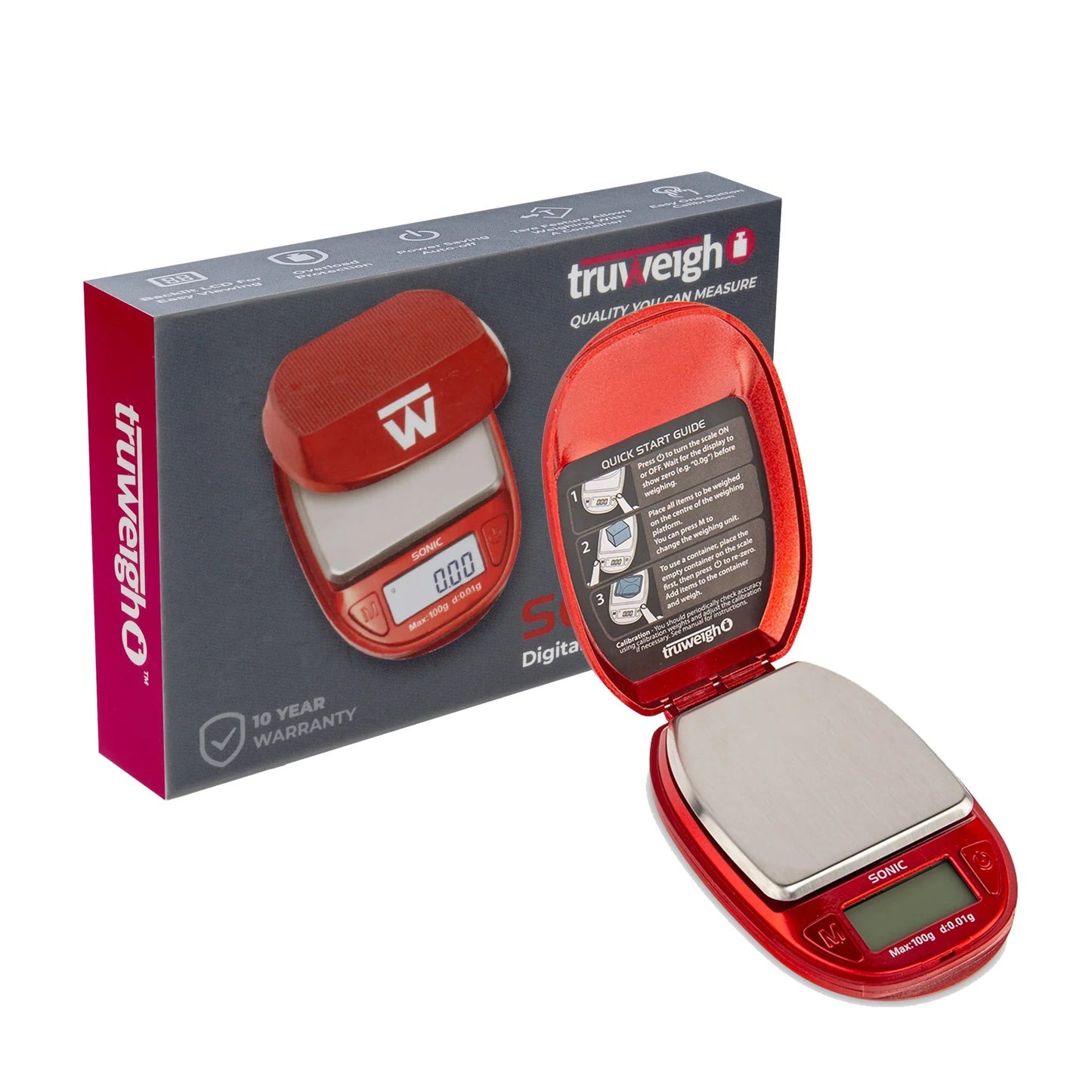 Truweigh Sonic-Red : 100g X 0.01g - Smoke empire