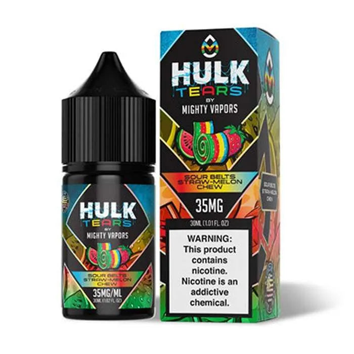 Sour Belts Melon Chew Nicotine Salt by Hulk Tears x Mighty Vapors