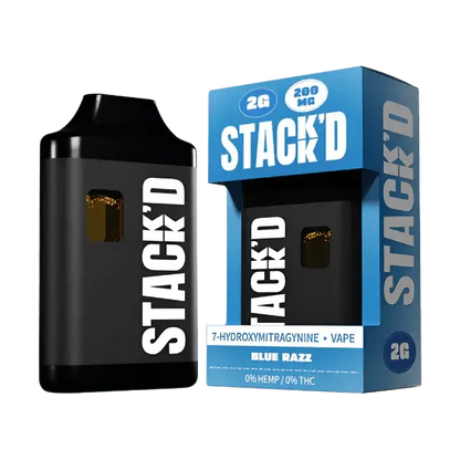 STACK'D 7-HYDROXYMITRAGYNINE BLUE RAZZ VAPE 2G - Smoke empire