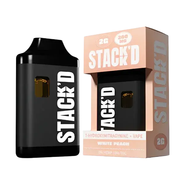 STACK'D 7-HYDROXYMITRAGYNINE WHITE PEACH VAPE 2G 200mg 7OH - Smoke empire