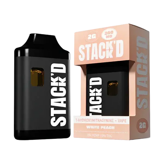 STACK'D 7-HYDROXYMITRAGYNINE WHITE PEACH VAPE 2G 200mg 7OH - Smoke empire