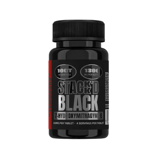 STACK'D BLACK 7-HYDROXYMITRAGYNINE TABLETS 10CT 130MG PER TABLET - Smoke empire