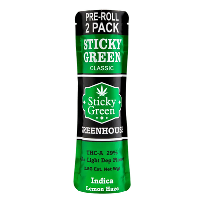 Sticky Green Green House Pre Rolls 2.5g - Smoke empire