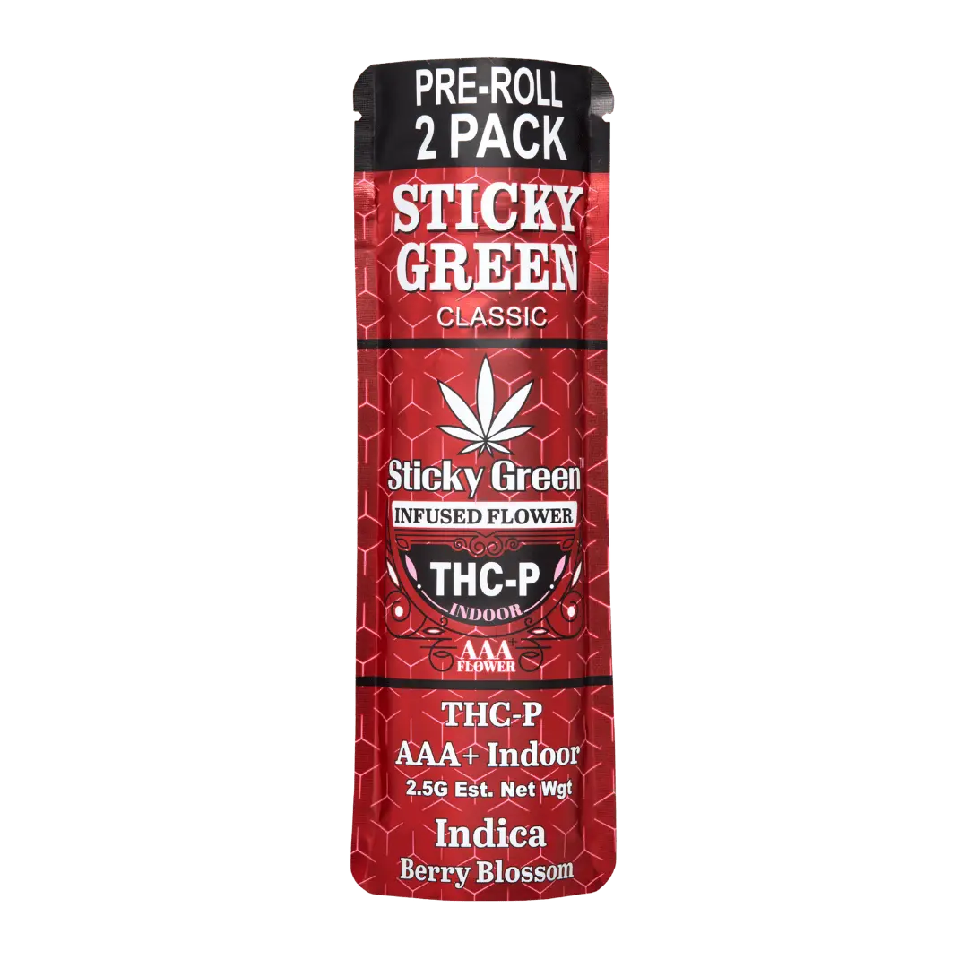 Sticky Green THCP 2ct Pre Rolls 2.5g - Smoke empire