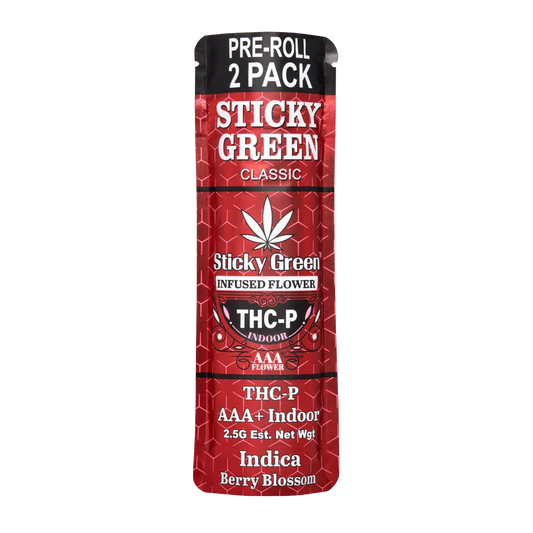 Sticky Green THCP 2ct Pre Rolls 2.5g - Smoke empire