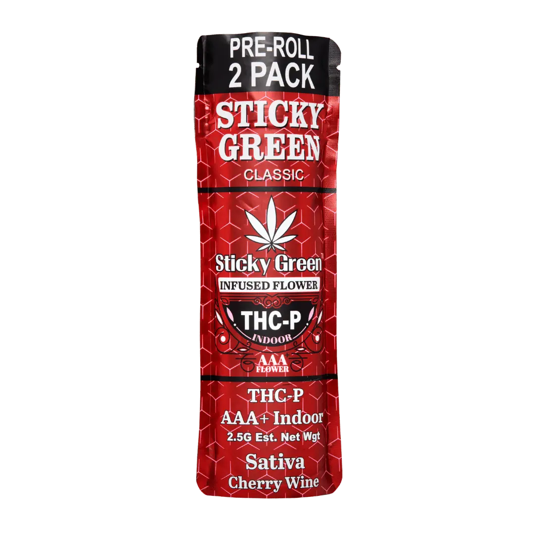 Sticky Green THCP 2ct Pre Rolls 2.5g - Smoke empire