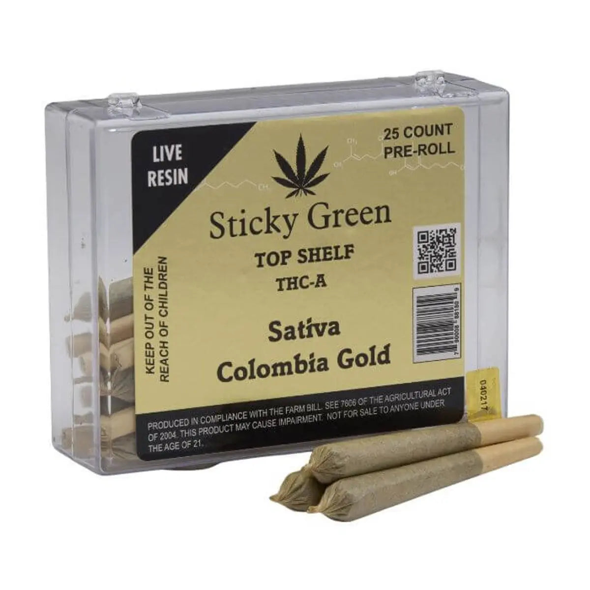 Sticky Green Top Shelf 25 ct Pre Rolls - Smoke empire