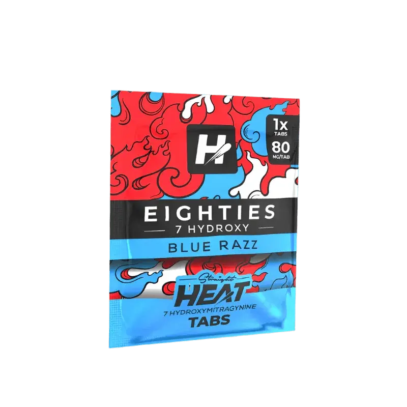 Straight Heat Eighties 7-Hydroxy Tablets 80mg 1ct - Blue Razz - Smoke empire