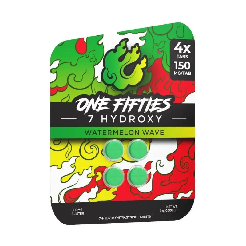 STRAIGHT HEAT ONE FIFTIES 7-HYDROXYMITRAGYNINE TABLETS 4CT 150MG PER TABLET - Smoke empire