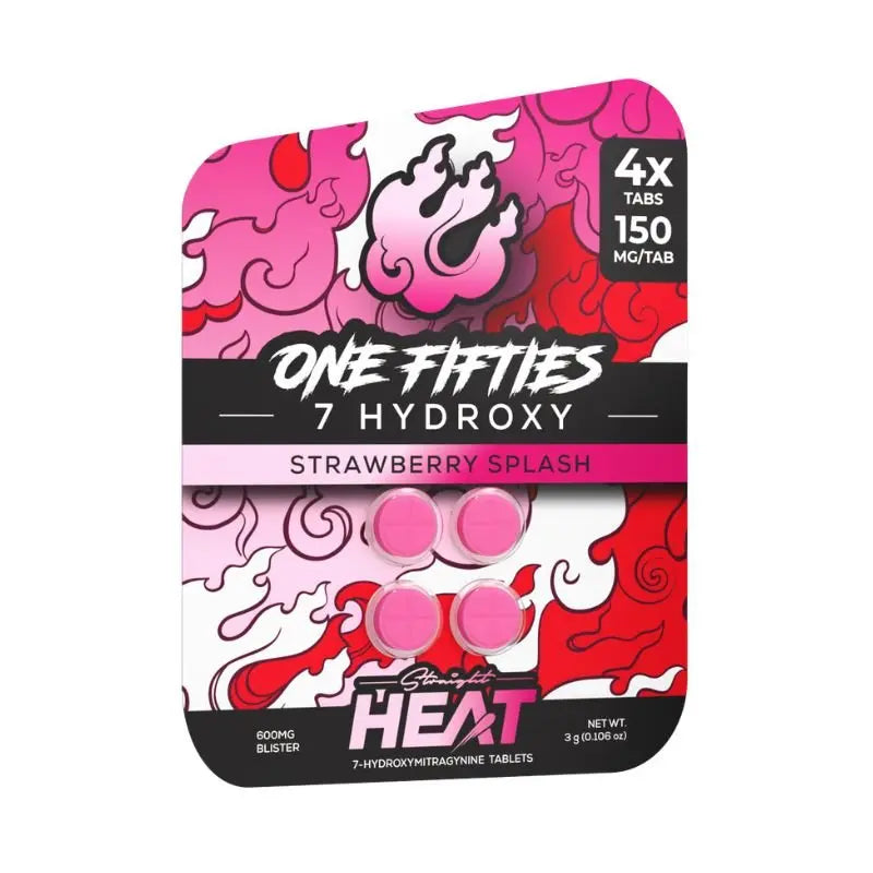STRAIGHT HEAT ONE FIFTIES 7-HYDROXYMITRAGYNINE TABLETS 4CT 150MG PER TABLET - Smoke empire
