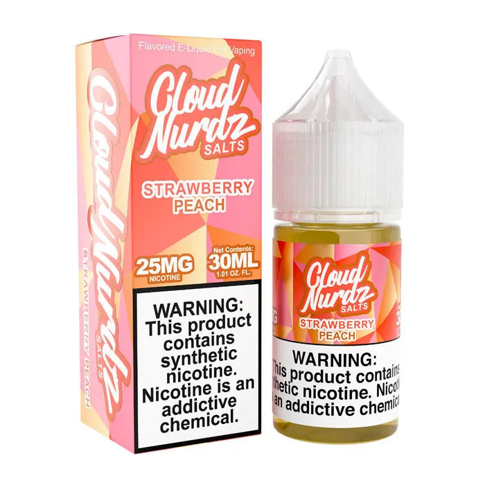 Strawberry Peach Synthetic Nicotine E-Liquid by Cloud Nurdz