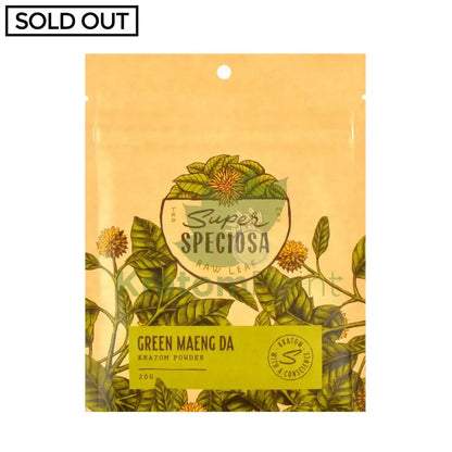 Super Speciosa Green Maeng Da Raw Leaf Kratom Powder 20g - Smoke empire