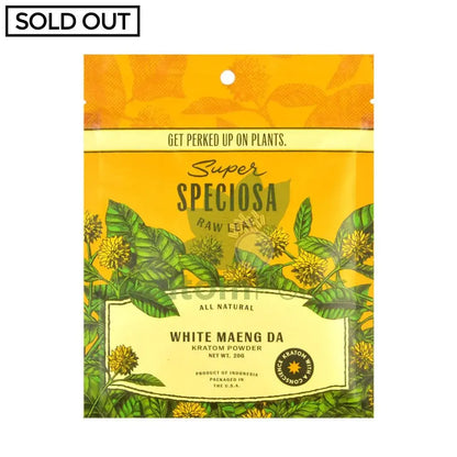 Super Speciosa White Maeng Da Raw Leaf Kratom Powder 20g - Smoke empire
