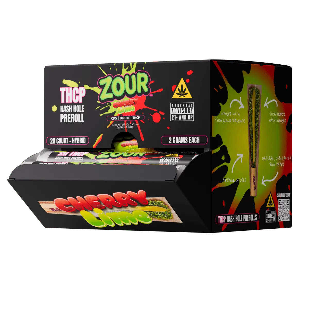 THCP CHERRY LIME HASH HOLES - Smoke empire