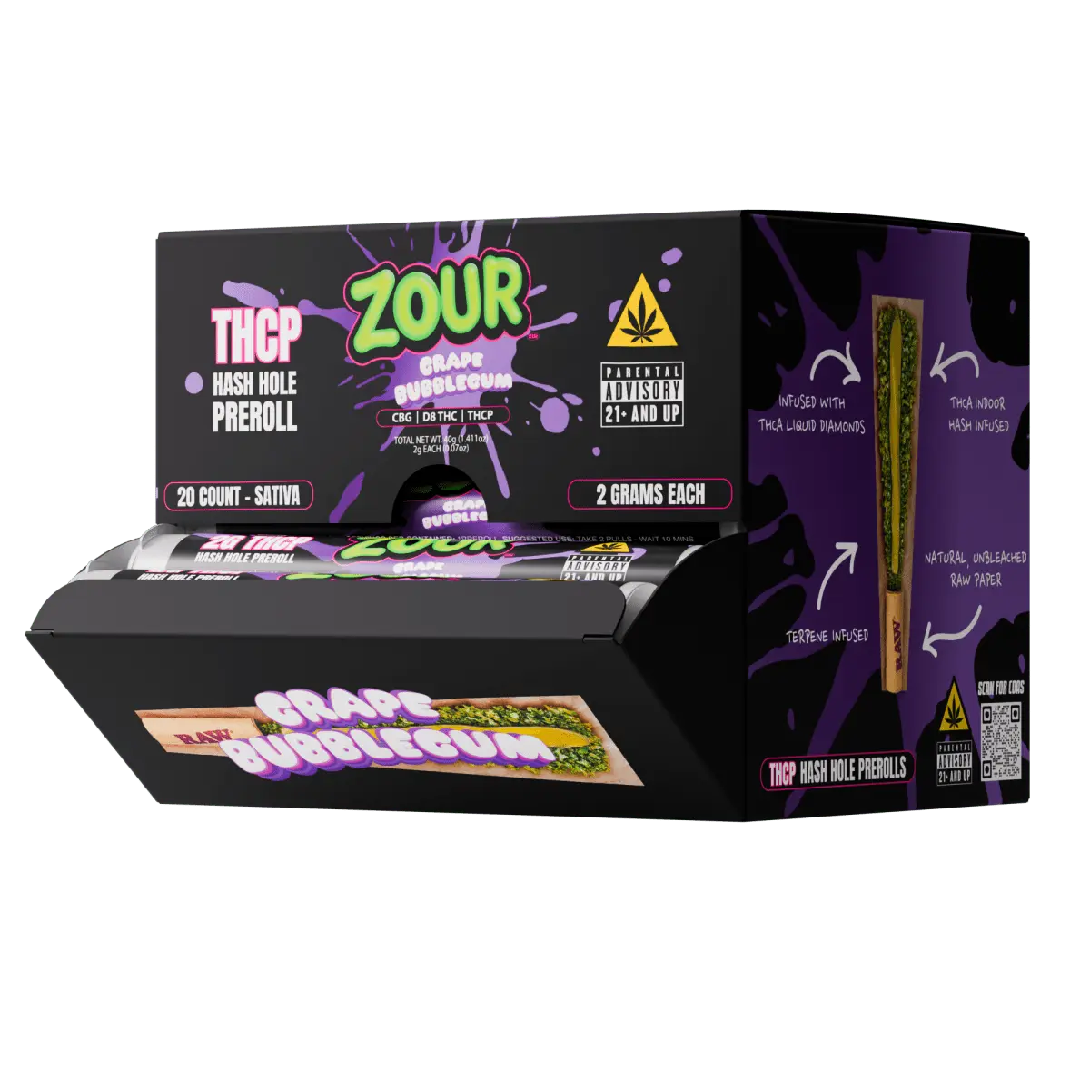 THCP GRAPE BUBBLEGUM HASH HOLES - Smoke empire