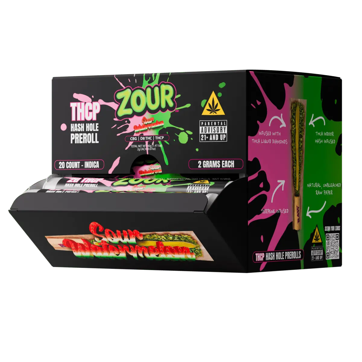 THCP SOUR WATERMELON HASH HOLES - Smoke empire