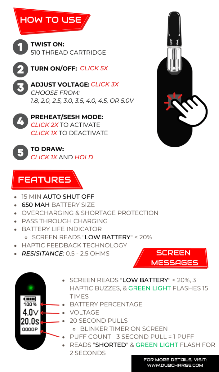 The Volt: Advanced Wireless 510 Thread Battery - Smoke empire