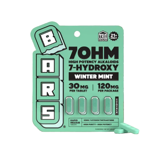 TRE House BARS 7-Hydroxy Winter Mint 120mg 4ct 30mg Per Tablet - Smoke empire