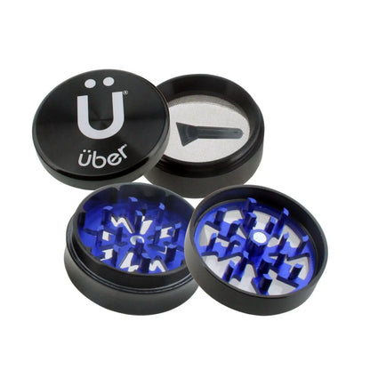 Uber 2.0 Grinder 2' 4pc CNC w/ Screen - Smoke empire