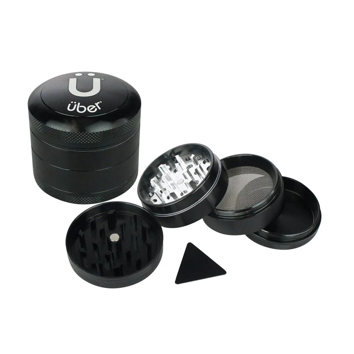 Uber 3.0 Grinder 2' 4pc CNC w/ Screen - Smoke empire