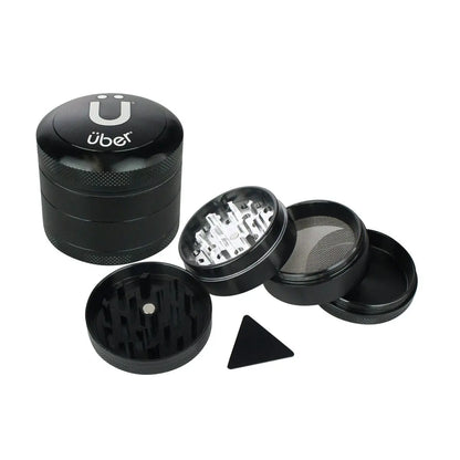 Uber 3.0 Grinder 2' 4pc CNC w/ Screen - Smoke empire
