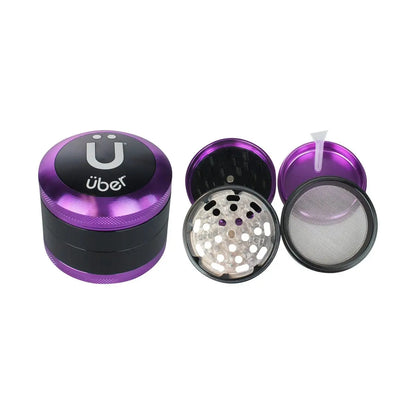 Uber 3.0 Grinder 2' 4pc CNC w/ Screen - Smoke empire