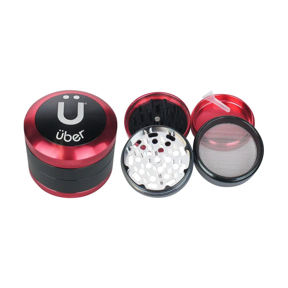 Uber 3.0 Grinder 2' 4pc CNC w/ Screen - Smoke empire