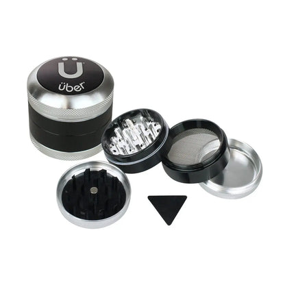 Uber 3.0 Grinder 2' 4pc CNC w/ Screen - Smoke empire