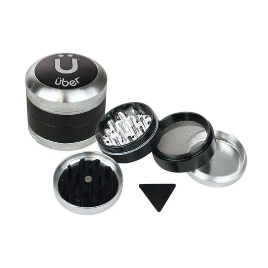 Uber 3.0 Grinder 2' 4pc CNC w/ Screen - Smoke empire