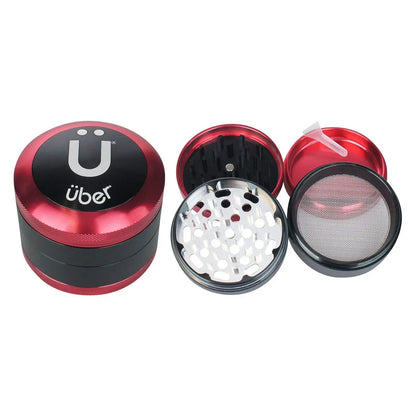 Uber 3.0 Grinder 2.5' 4pc CNC w/ Screen - Smoke empire