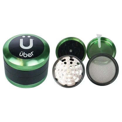 Uber 3.0 Grinder 2.5' 4pc CNC w/ Screen - Smoke empire