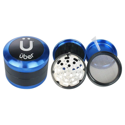Uber 3.0 Grinder 2.5' 4pc CNC w/ Screen - Smoke empire