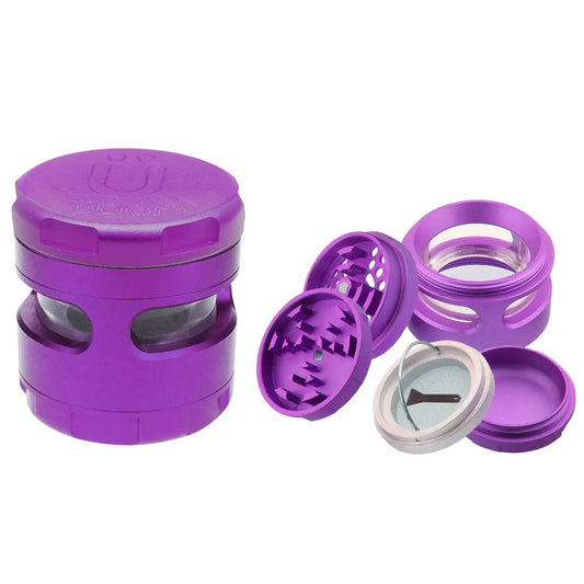 Uber 4.0 Grinder 4pc 2.5' 63mm CNC w/ Window - Smoke empire