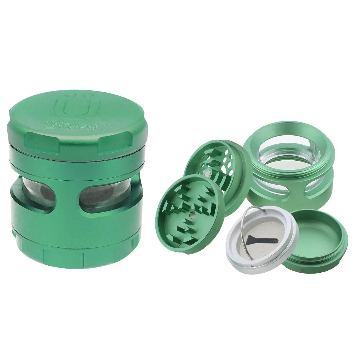Uber 4.0 Grinder 4pc 2.5' 63mm CNC w/ Window - Smoke empire