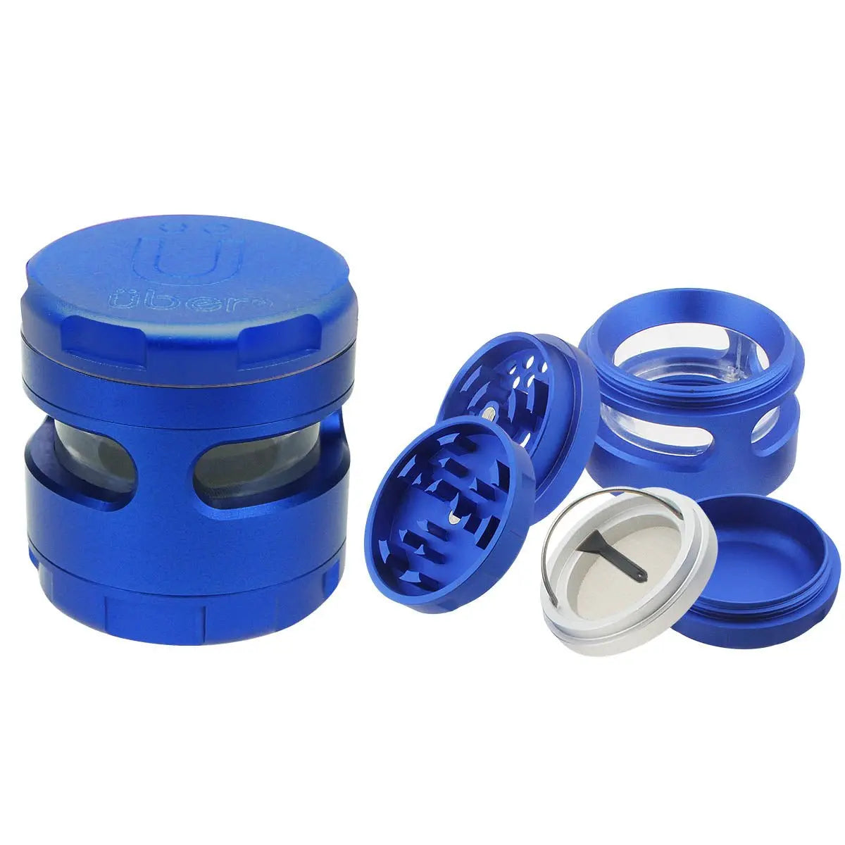 Uber 4.0 Grinder 4pc 2.5' 63mm CNC w/ Window - Smoke empire