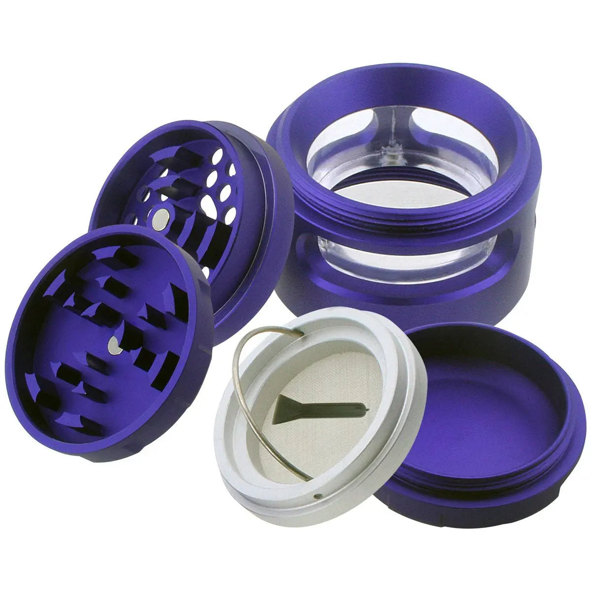 Uber 4.0 Grinder 4pc 2.5' 63mm CNC w/ Window - Smoke empire