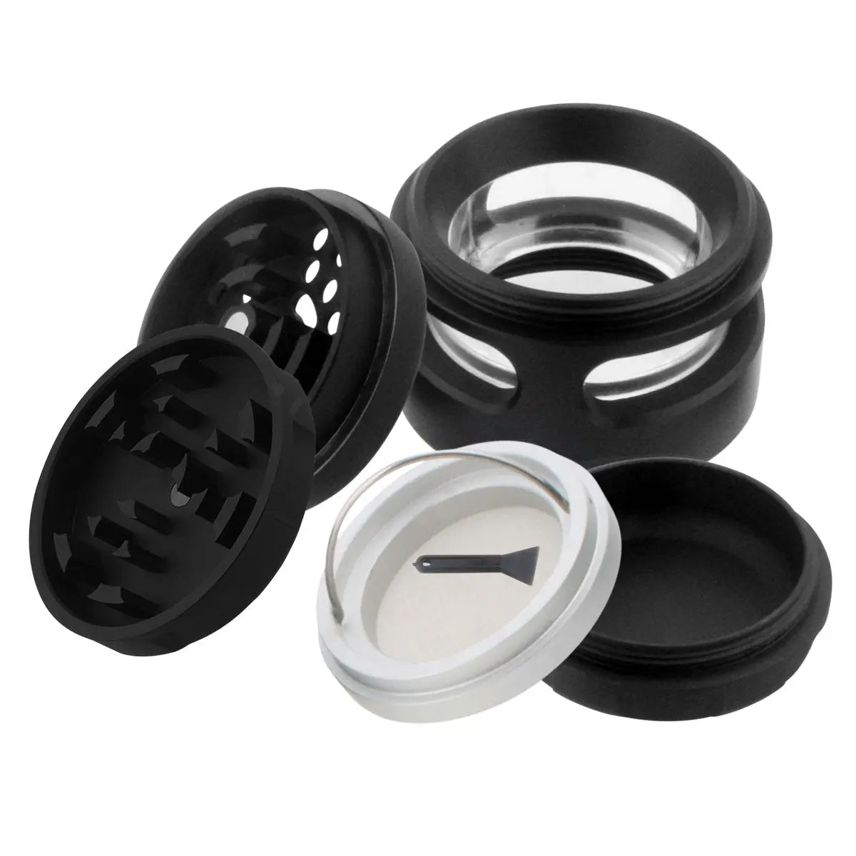 Uber 4.0 Grinder 4pc 2.5' 63mm CNC w/ Window - Smoke empire