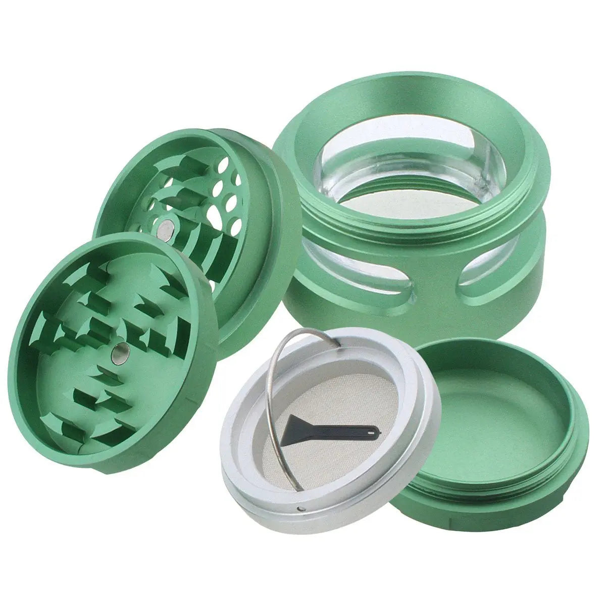 Uber 4.0 Grinder 4pc 2.5' 63mm CNC w/ Window - Smoke empire