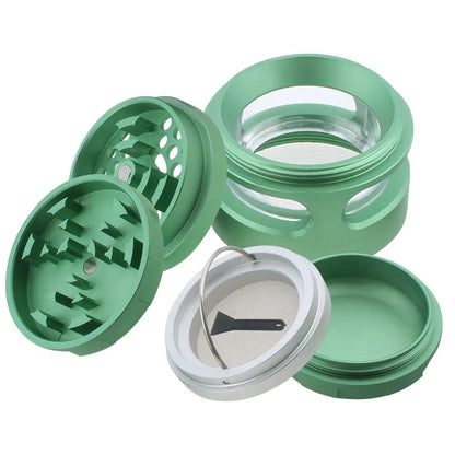 Uber 4.0 Grinder 4pc 2.5' 63mm CNC w/ Window - Smoke empire