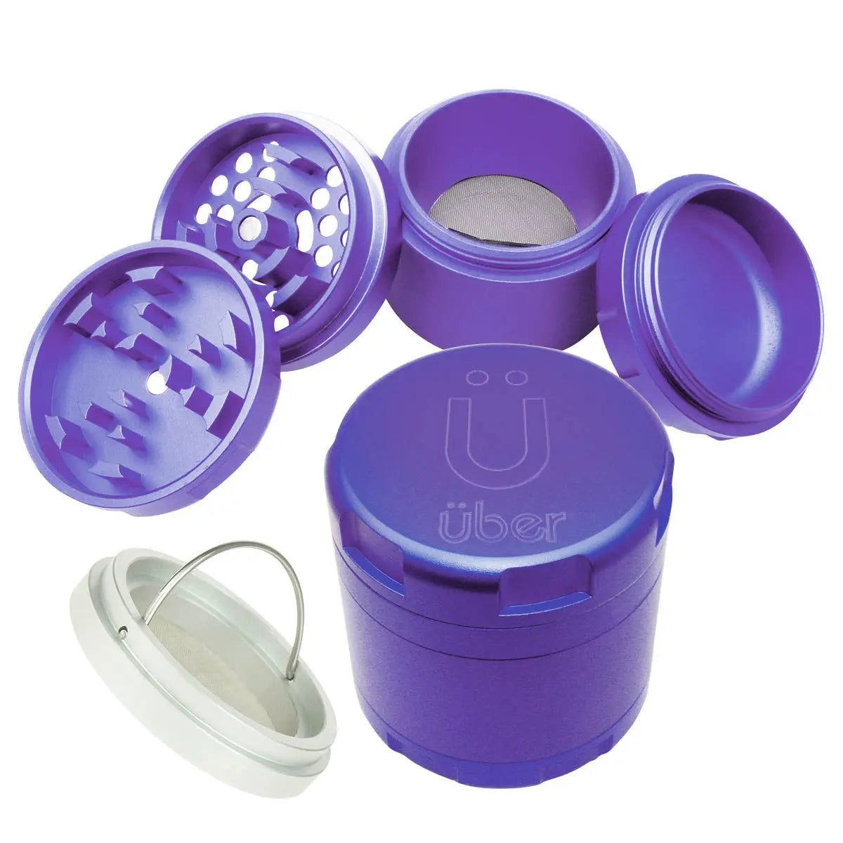 Uber 4.2 Grinder 4pc 2.5' 63mm CNC Matte - Smoke empire
